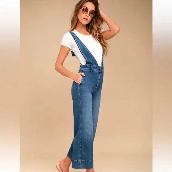 GUC! Free People Denim Overalls, Size 10 - Picture 3 of 9